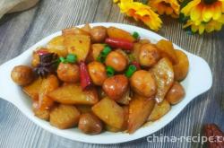 The recipe for three cups of potato quail eggs