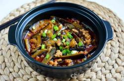 How to Braise Eggplant in Brown Sauce and Little pan rice