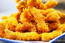 The method of making crispy golden chicken fillet