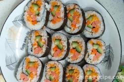 The recipe for homemade sushi