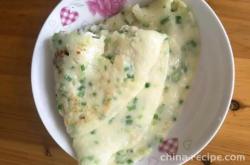 The recipe for egg and scallion pancakes