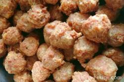 The method of dry frying small meatballs