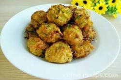 The method of frying radish balls