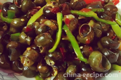 The recipe for spicy snails