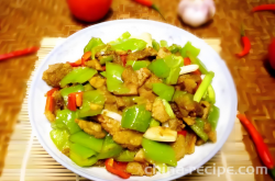 The recipe for stir fried meat
