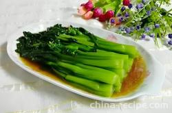 The recipe for oyster sauce and vegetable heart
