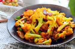 The method of stir frying cauliflower