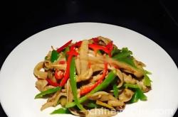 The method of stir frying pork belly
