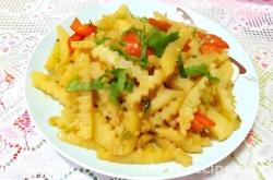 The method of making cumin potato strips