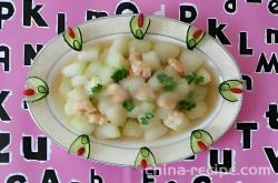 The recipe for winter melon and shrimp