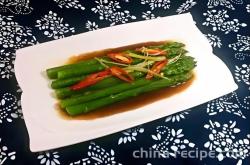 The method of blanching asparagus