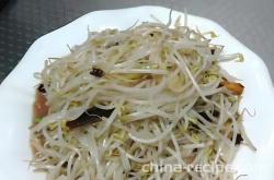 The recipe for vinegar soaked bean sprouts