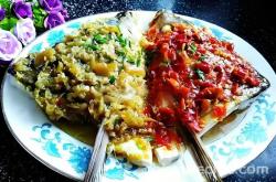 The method of double chopping pepper fish head