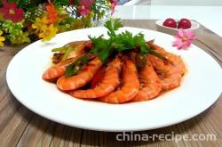 The recipe for spicy shrimp