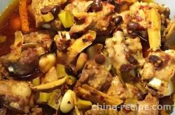 The method of making fermented soybean pork ribs