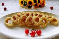 The method of making crispy fried squid rings