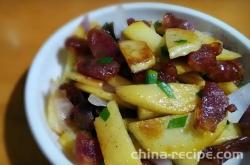 The recipe for sausage and potatoes