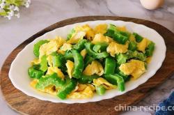 The recipe for bitter gourd eggs