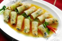 The method of making crystal winter melon rolls