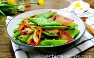 The method of stir frying kidney beans with preserved meat