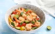 The recipe for Thai style basil shrimp