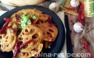 The method of making spicy and fragrant pot lotus root slices