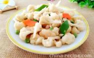 The recipe for garlic and cauliflower