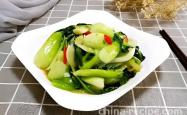 The method of stir frying Shanghai green