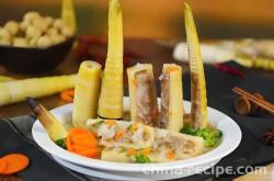 The method of making meat with zero difficulty spring bamboo shoots