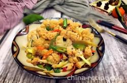 The method of baking spicy cauliflower with ants