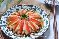 The method of steaming sea bream with soy sauce