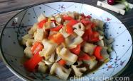 The method of making oyster sauce and lotus root cubes