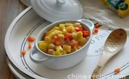 The recipe for curry rice cake
