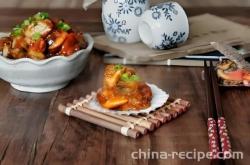 The recipe for Korean style braised scallops