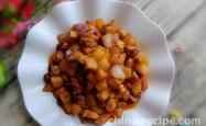 The recipe for potato and chicken cubes