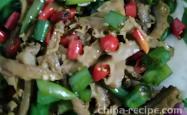 The recipe for spicy stir fried beef tripe