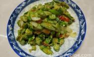 The recipe for egg flavored okra