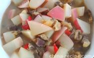 The recipe for beef and radish