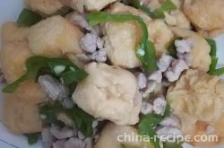 How to stir fry minced meat with Oily bean curd