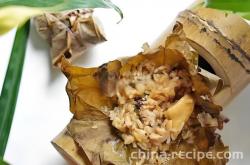 The recipe for lotus leaf glutinous rice chicken