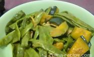 The method of stewing sweet potatoes with green beans