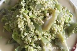 The recipe for making tofu and loofah