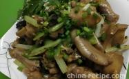 The recipe for making chicken legs with mushrooms