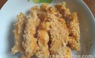 The recipe for crispy chicken fillet