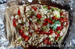 The method of making tin foil enoki mushrooms
