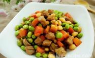 The method of stir frying mixed beans