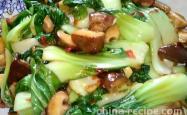 The recipe for shiitake mushrooms in Shanghai green