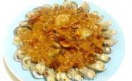 The recipe for garlic clams