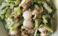 The recipe for bitter melon scallops