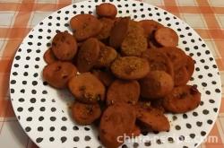 The method of frying ham sausage